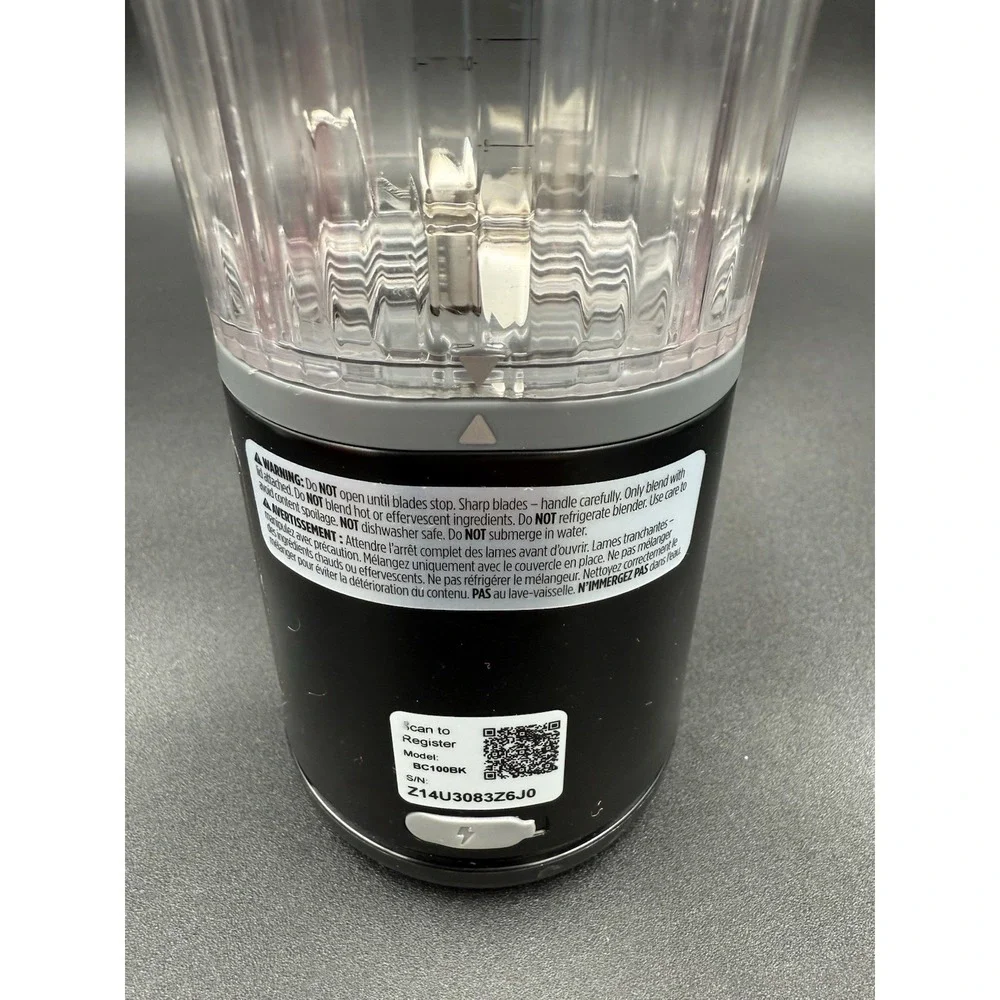 Ninja Blast 18 oz. Portable Blender - Black BC100BK - Used